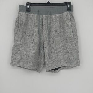 Lululemon Men's At Ease 7” Shorts in Heathered Melody Light grey / black